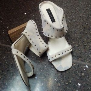 Sanctuary Suede Camo Studded Mule sandal vintage